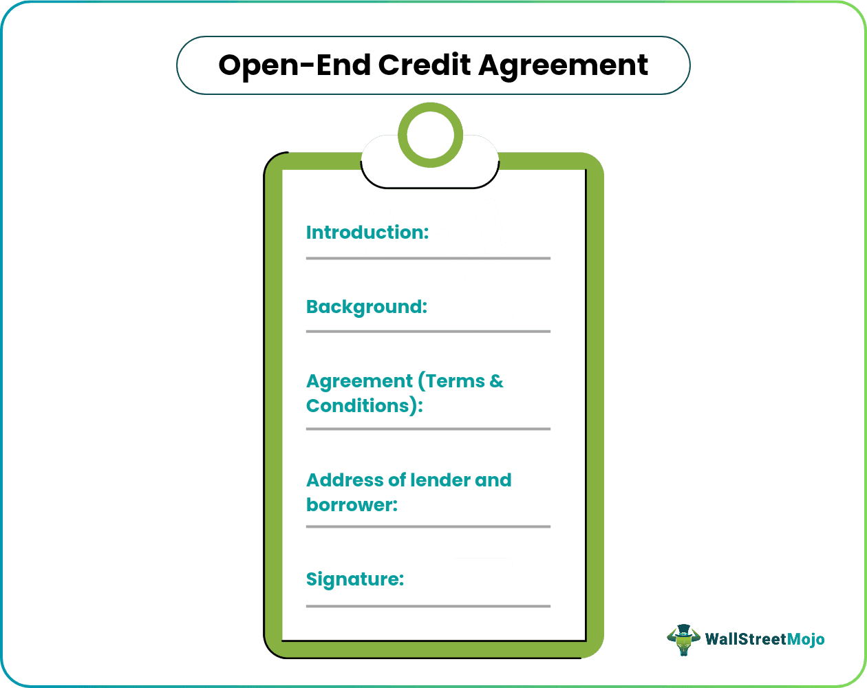 Open-End Credit Agreement