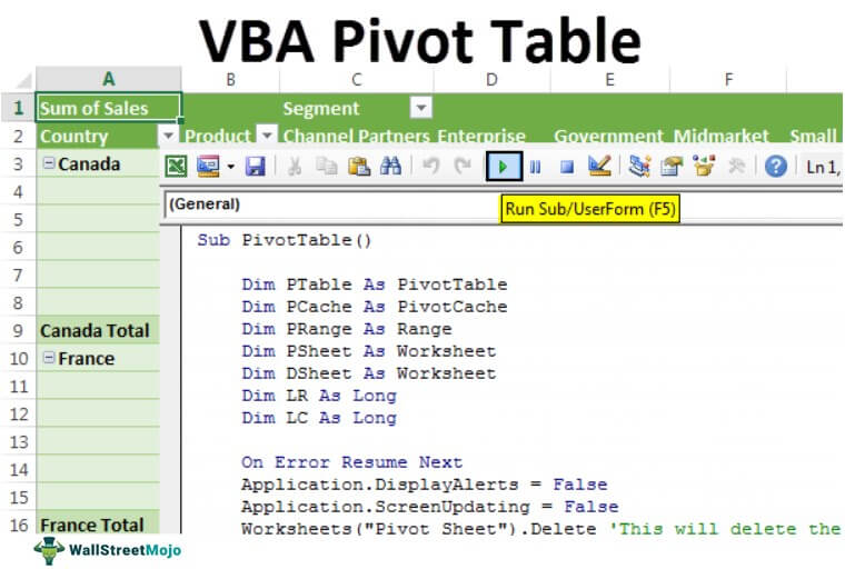 Pivot Table in VBA