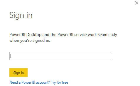 Power BI Sign In