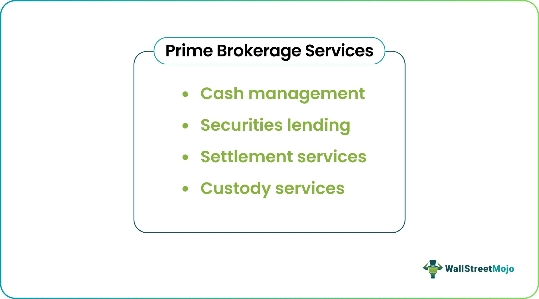 Prime brokerage services (broker)