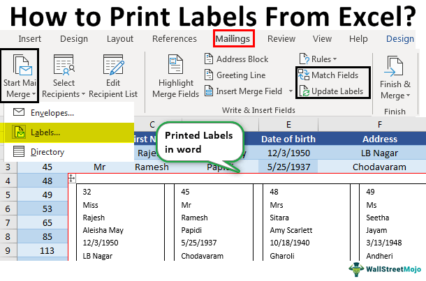 Print Labels From Excel