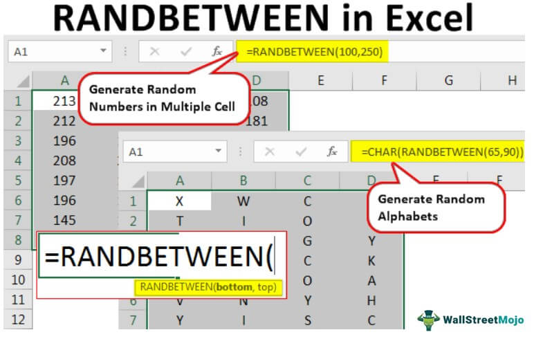 RANDBETWEEN in Excel