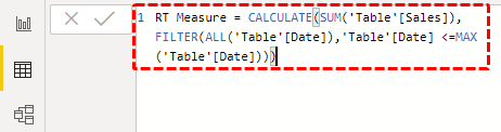 Running Total in Power BI Step-12