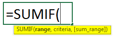 SUMIF Formula