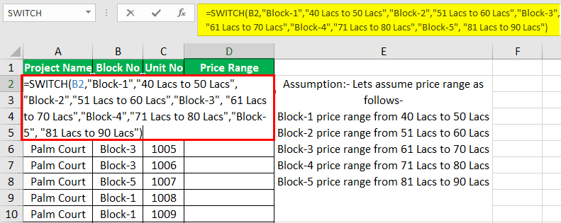 SWITCH Excel Function - What Is It? Formula, Examples, Template