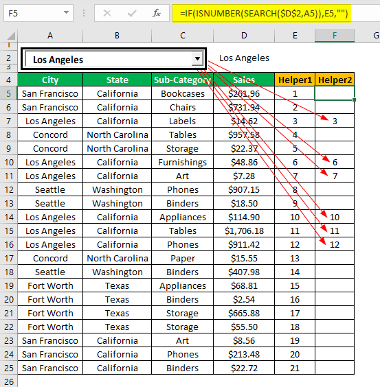 Search Box in Excel - Step 13.1