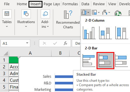 Stacked Bar chart