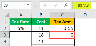 $ Symbol in Excel Example 1-2