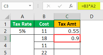 $ Symbol in Excel Example 1-4