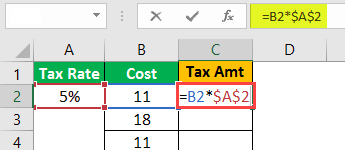 $ Symbol in Excel Example 1-7