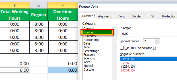 Time sheet Calculator Example 2 - Step 16