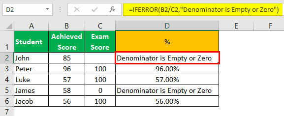 Use the IFERROR Function