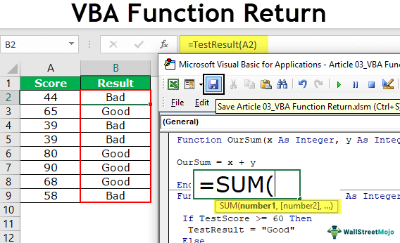 User Defined Function in VBA