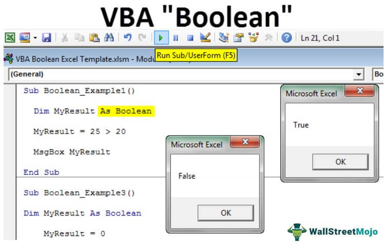 VBA Boolean