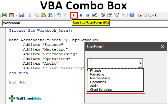 VBA ComboBox | How to Create and Use ComboBox in VBA?