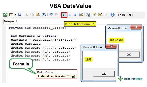 VBA DATEVALUE