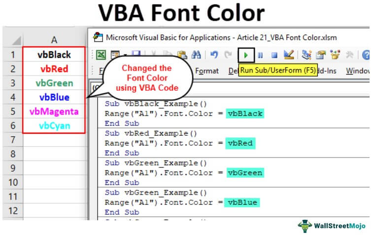 VBA Font Color