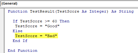 VBA Function Return Example 2-5