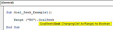 VBA Goal Seek Example 1-4