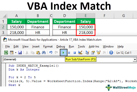 VBA Index Match