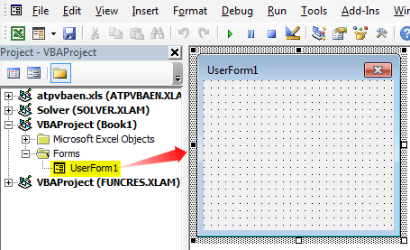 VBA Login - Step 1.2 - Insert User Form