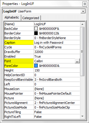 VBA Login - Step 1.4 - Insert User Form