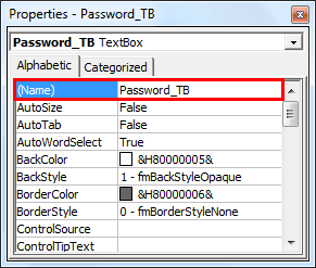 VBA Login - Step 2.6 -Design Userform