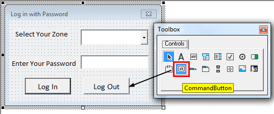 VBA Login - Step 2.7 -Design Userform