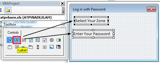 VBA Login - Step 2 -Design Userform