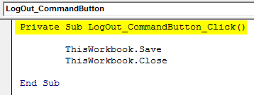 VBA Login - Step 3.1 - Code