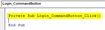 VBA Login - Step 3 - Code