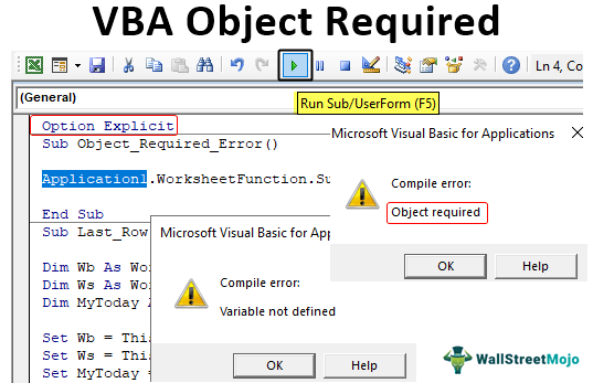 VBA Object Required