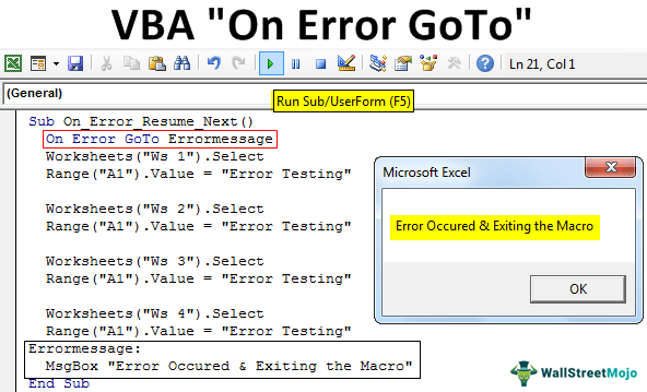 VBA On Error GoTo