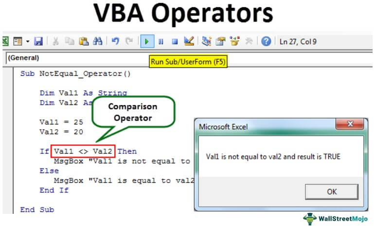 VBA Operators