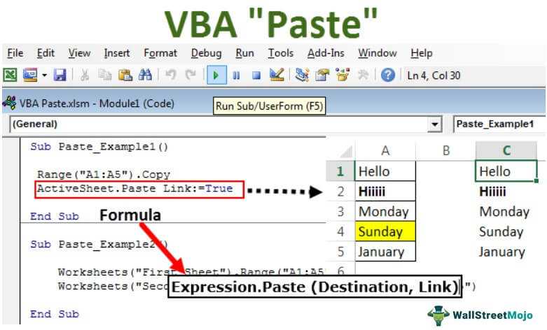 VBA Paste