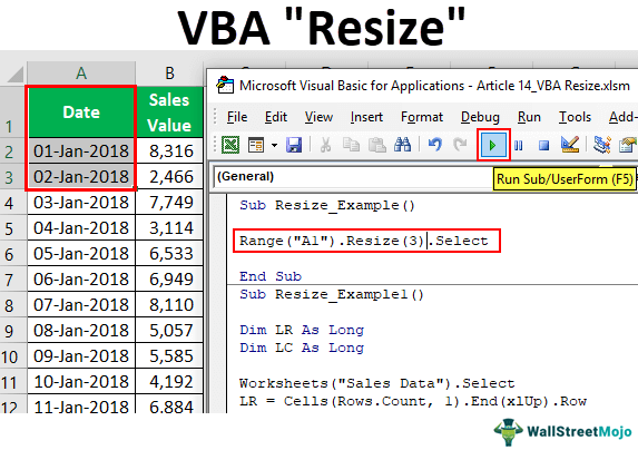 VBA Resize