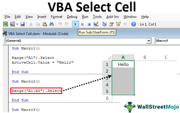 VBA Select Cell