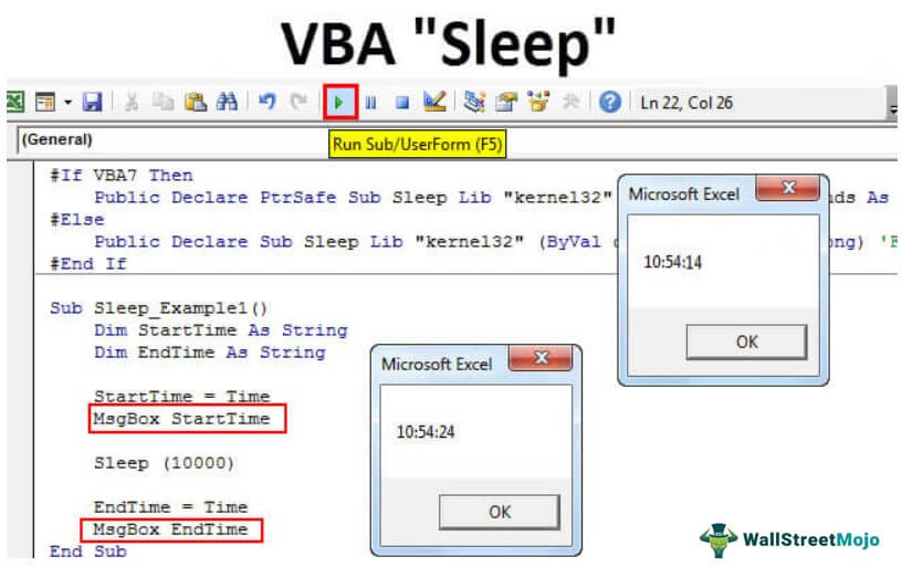 VBA Sleep Function