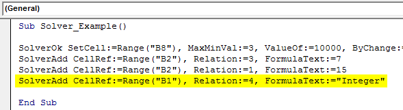 VBA Solver Example 1-12