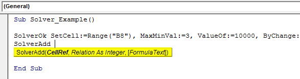 VBA Solver Example 1-7