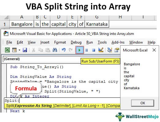 VBA Split String into Array