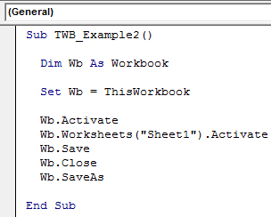 VBA ThisWorkbook Example 2-1