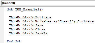 VBA ThisWorkbook Example 2