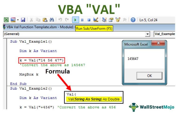 VBA Val Function