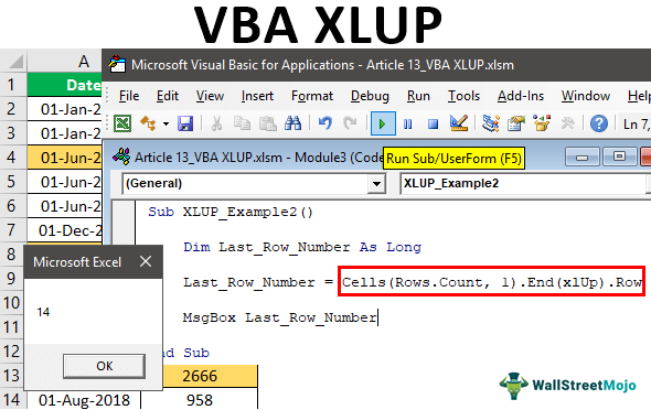 VBA XLUP