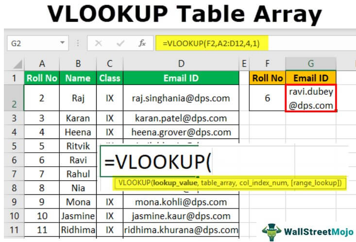 VLOOKUP-Table-Array