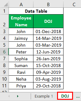 VLOOKUP on Different Sheets Example - DOJ Worksheet