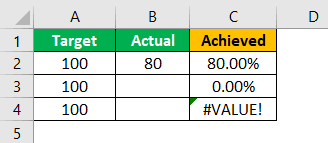 #Value! Error in Excel Case 2