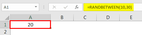 close the bracket and press the Enter key to get the random number