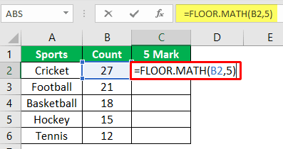 creating a tally chart - Step 2